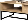 GlasFlength TV Stands and Consoles Cove Coastal Modern TV Stand with Open Storage Cubby SmoothGlide Drawer Sleek for Living Room, Black, 54"*24"*3" - 3 of 4