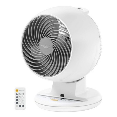 IRIS USA Woozoo Remote Controlled Desktop Portable Small Oscillating Circulating Fan Fits Desk, Office, End Table, or Bedroom, White