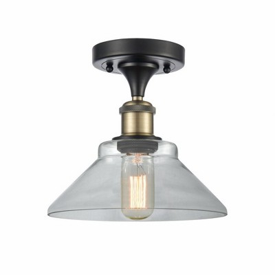 Orwell - 1 Light Semi-Flush Mount In Industrial Style-9 Inches Tall and 8.38 Inches Wide