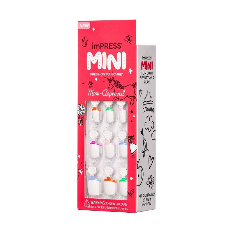 Kiss imPRESS Press-On Manicure Mini Fake Nails for Kids - French Pop - 3pk/90ct, 4 of 8