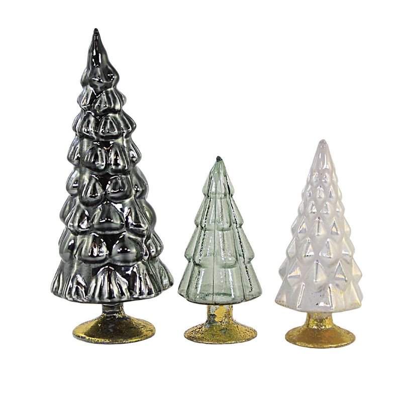 Cody Foster 7.0 Inch Small Hue Trees Gray Set / 3 Halloween Decorate Decor Mantle Tree Sculptures, 3 of 4