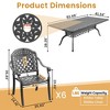 7-Piece Cast Aluminum Outdoor Dining Set: Rectangle Table, Stackable Chairs & Red Cushions - All-Weather Patio Furniture for Your Backyard - 4 of 4