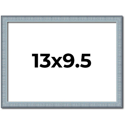 PosterPalooza | Photo Size Textured Blue Picture Frame - UV Acrylic, Foam Board Backing, Hanging Hardware