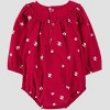 Carter's Just One You® Baby Girls' 2pc Holiday Floral Bubble Romper with Tights - Red - 3 of 4