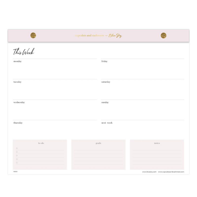 8&#39;&#39;x10&#39;&#39; Rivet Planning Pad Blush - Cupcakes and Cashmere, 1 of 5