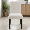 Mshliw Set of 4 Upholstered Dining Chairs with Tufted Back, Rubber Wood Legs, Linen Fabric, for Kitchen or Dining Room - 2 of 4