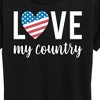 Women's - Instant Message - Love My Country Short Sleeve Graphic T-Shirt - 2 of 4