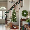 Pre-Lit Pencil Christmas Tree, Artificial Slim Christmas Tree, Realistic Xmas Tree Holiday Party Decoration, for Room, Bedroom, Apartment - 4 of 4