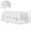 DSVIMOY Greenhouse Cover, Waterproof Tarp for Hoop House, Sheeting with 12 Windows and 1 Door, White, 236.25"*118"*78.75" - 3 of 4