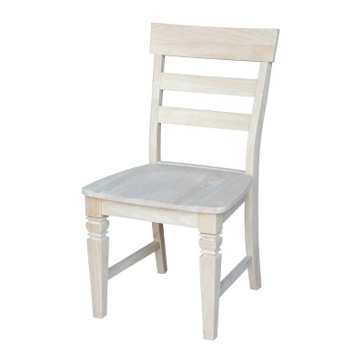 Set of 2 Java Chair with Solid Wood Seat Unfinished - International Concepts