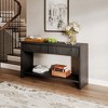 KIGFTSOD Farmhouse Style Console Table – 55.12" Long Distressed Wood Sofa Table with Storage Drawers & Open Shelf - 2 of 4