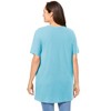 Woman Within Plus Size Perfect Short-Sleeve Shirred V-Neck Tunic - 3 of 4