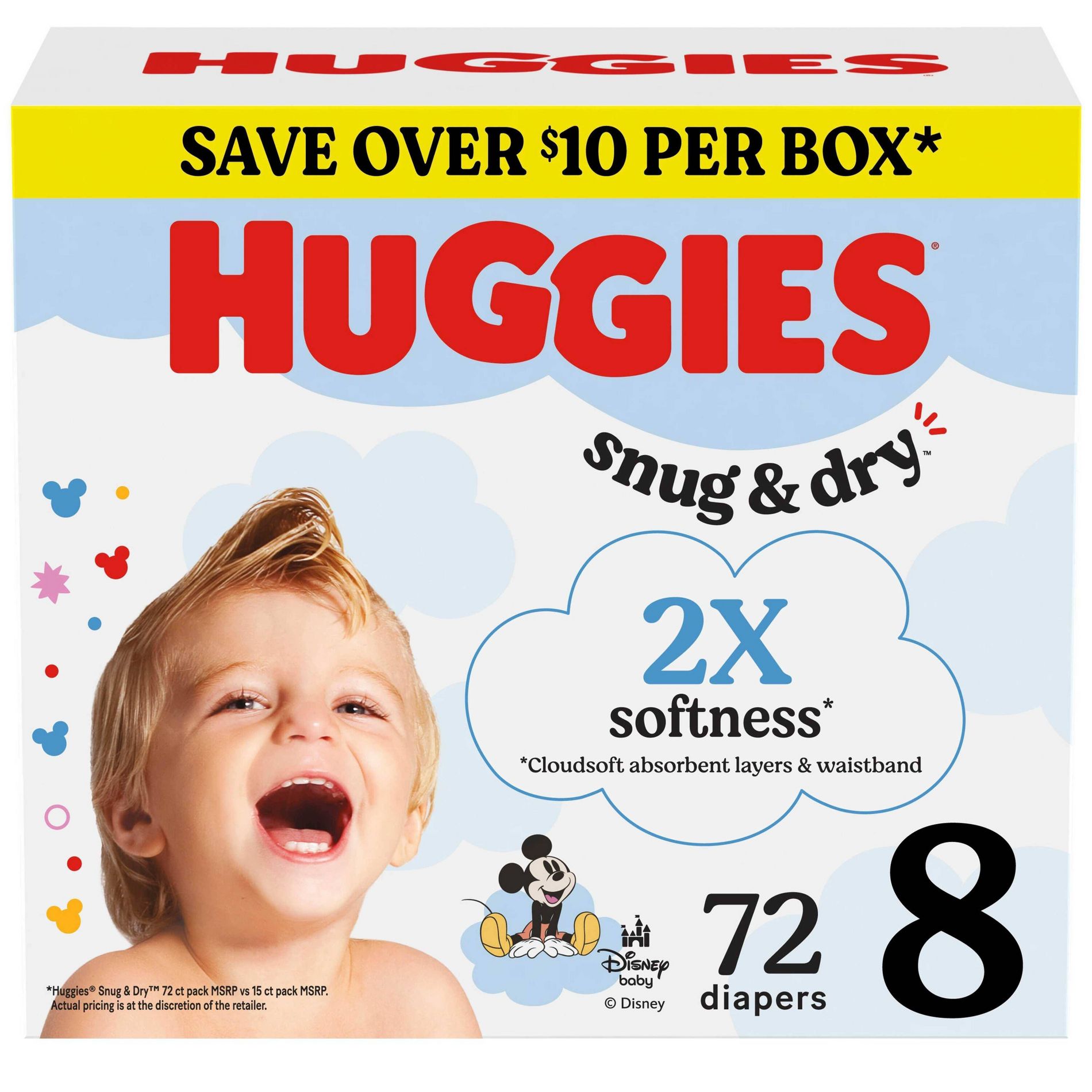 Huggies Snug & Dry Diapers   - Size 8 - 72ct