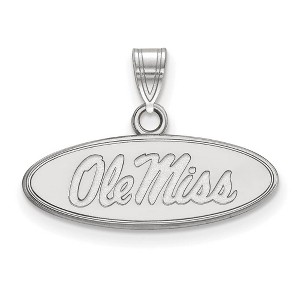 Black Bow Jewelry 10k White Gold Mississippi Rebels NCAA Small Pendant - 1 of 3