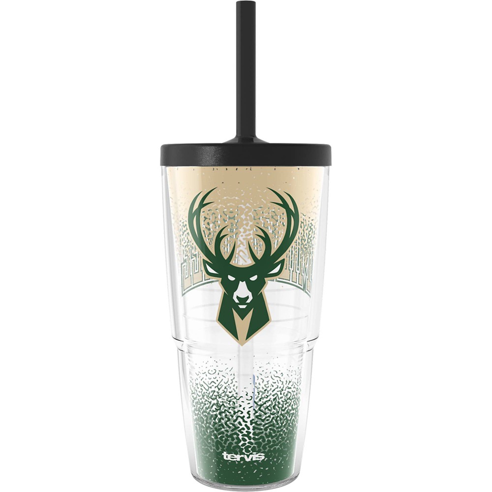 NBA Milwaukee Bucks All Over Classic Tumbler with Straw Lid - 24oz