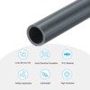 Unique Bargains PVC Water Plumb DIY Crafts High Impact Rigid Round Pipes 8" Length - 3 of 4