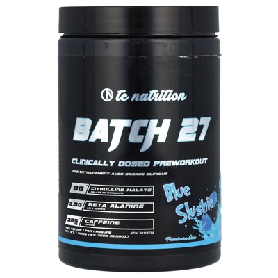 TC Nutrition Batch 27, Clinically Dosed Preworkout, Blue Slushie, 12.35 oz (350 g)