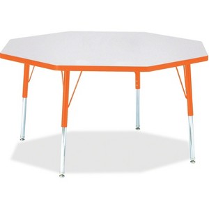 Jonti-Craft Berries Elementary Height Color Edge Octagon Table (48 x 48) in Orange - 1 of 2