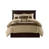 Racxily 7-Piece Faux Suede Comforter Set, Pieced Microsuede with Embroidered Pillows - 2 of 4