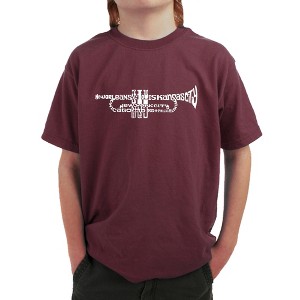 LA Pop Art Boy's Word Art T-shirt - Trumpet - 1 of 4
