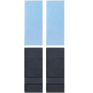 REGALWOVEN 4 Pcs Striped Comfortable Quick Drying Non-Linting Hand Towel 14" x 30" - 1 of 4