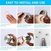 LunaLulinlk 4Pcs Suction Cup Hooks Holds up to 15lbs Suction Hook Reusable Vacuum Cup Hanger Easy to Install Suction Cup Wreath Hook Silver - 3 of 4