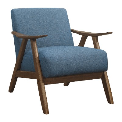 NicBex Polyester Accent Chair,Upholstered Living Room Chairs with Walnut Finish Wood Cushion Backrest,Accent Chairs for Living Room
