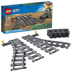 LEGO City Trains Switch Tracks 60238 Building Toy Set for Kids, Boys, and Girls Ages 5+ (8 Pieces) - 1 of 4