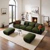MYINDA Sectional Sofa Couch, Minimalist Combination, Convertible L/U Shaped Comfort Sofa with Removable Ottomans for Living Room - 3 of 4