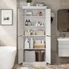 Tall Kitchen Pantry Cabinet, Storage Cabinet with 4 Doors & Adjustable Shelves, 70" Freestanding Cupboard, Tall Bathroom Linen Cabinet - 2 of 4