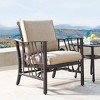 4pk Aluminum Outdoor Deep Seating Club Chairs with Polyester Cushions - Antique Copper/Tan - Oakland Living: Weatherproof, Rocking - 3 of 4