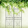 Lirago Black 2 pieces Weatherproof Multi-functional Outdoor Screen-Laser-Cut Galvanized Steel Panel 70.86"H * 19.68"W * 0.51"D - 4 of 4