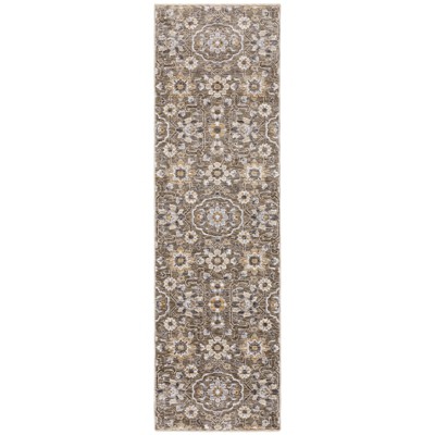 Oriental Weavers Maharaja 532D1 Grey/ Tan Indoor Area Rug - 2'3" x 7'6"