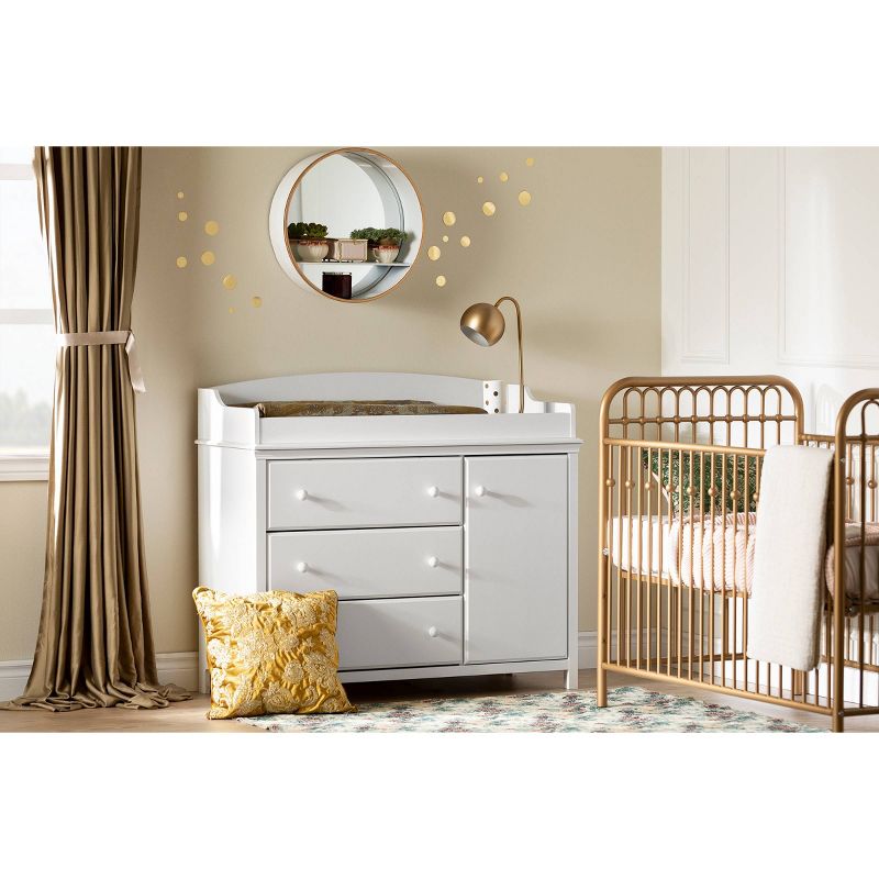 Cotton Candy Changing Table with Station - Pure White - South Shore, 4 of 12