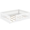 NicBex Twin/Full Size Kids Montessori Bed with Door and Slats,Floor Bed with Arched Fence Design,Toddler bed for Bedroom Playroom,White - 4 of 4