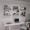 Attop Wood Floating Shelves Set of 6, Shelves for Wall Decor, Farmhouse Shelf for Bedroom, Bathroom Storage Shelves, Book Shelves for Living Room - 2 of 4
