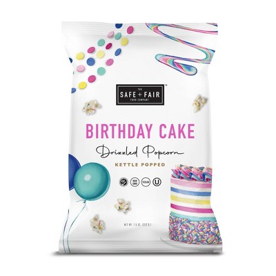 The Safe +Fair Food Birthday Cake Drizzled Popcorn -  7.5oz/5ct