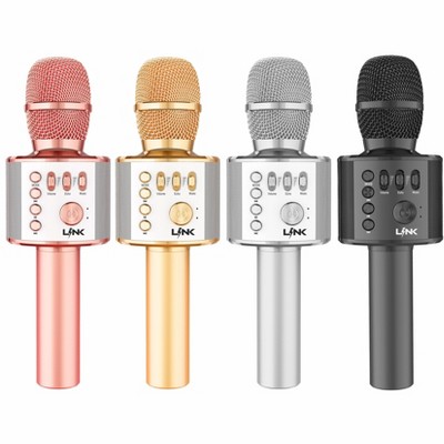 Microphone karaoké Bluetooth sans fil, 3-en-1 portable portable