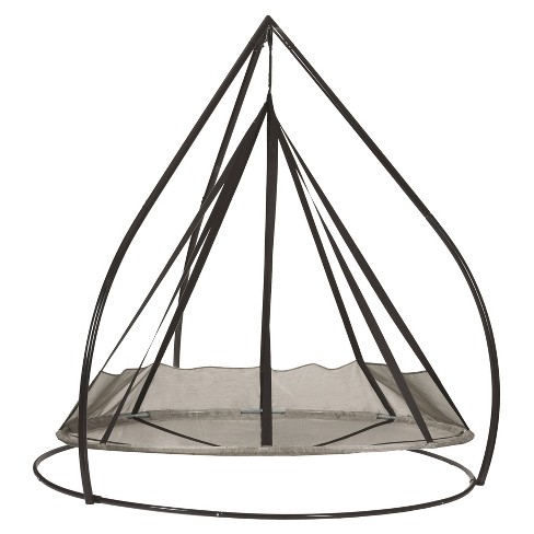 7 Flying Saucer Hanging Patio Hammock With Stand Silver Flowerhouse