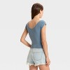 Women's Short Sleeve Double V-Neck Ribbed T-Shirt - Wild Fable™ - 2 of 3