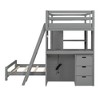 PAGED Simple Wooden Bunk Bed Loft Bed, Twin over Full Bed Frame with Storage, Removable Bottom Bed and Guardrail for Kids, Teens, Adults - 4 of 4