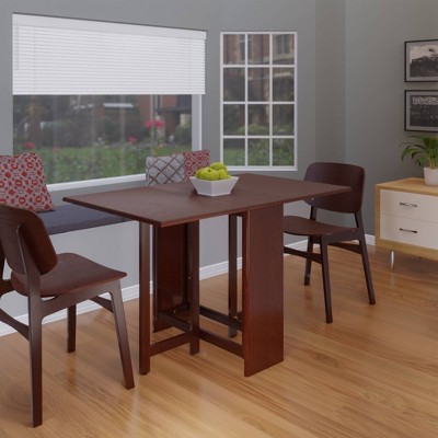Contemporary Walnut Solid Wood Extendable Dining Table