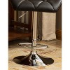 ORRD Modern Glasgow Style Adjustable Bar Stools Set of 2， Swivel PU Leather Stool with Gas Lift & Footrest，Black - 4 of 4