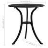 vidaXL Outdoor Dining Table Garden Patio Table with Glass Top Cast Aluminum - 4 of 4