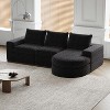 GDFStudio Godwin Modern 99" Chenille Upholstered L-Shaped 3-Seat Sectional Sofa with Curved Chaise - 2 of 4