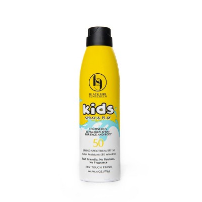 Black Girl Sunscreen Kids' Spray & Play Sunscreen - Spf 50 - 6oz : Target