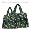Wrapables Large & Small Foldable Nylon Reusable Shopping Grocery Bags (Set of 2), Golden Birds - 3 of 4