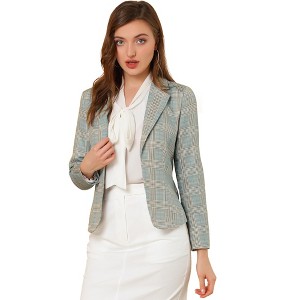 INSPIRE CHIC Women's Notched Lapel Open Front Business Casual Blazer - 1 of 4