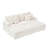 82" Convertible Sectional Sofa with Double Footstools & Storage, 4 Toss Pillows - 3 of 4