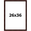 PosterPalooza | Distressed Brown Picture Frame - UV Acrylic, Foam Board Backing, Hanging Hardware - 2 of 4